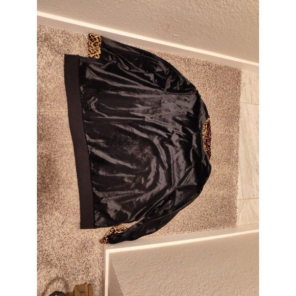 Anthony Richards Velour Stretch Black Leopard Print Pants and Full Zip jacket 5x - Picture 4 of 8